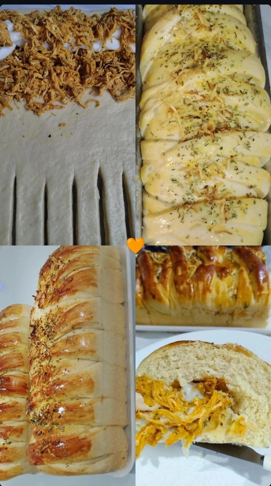 Pão de frango com requeijão
